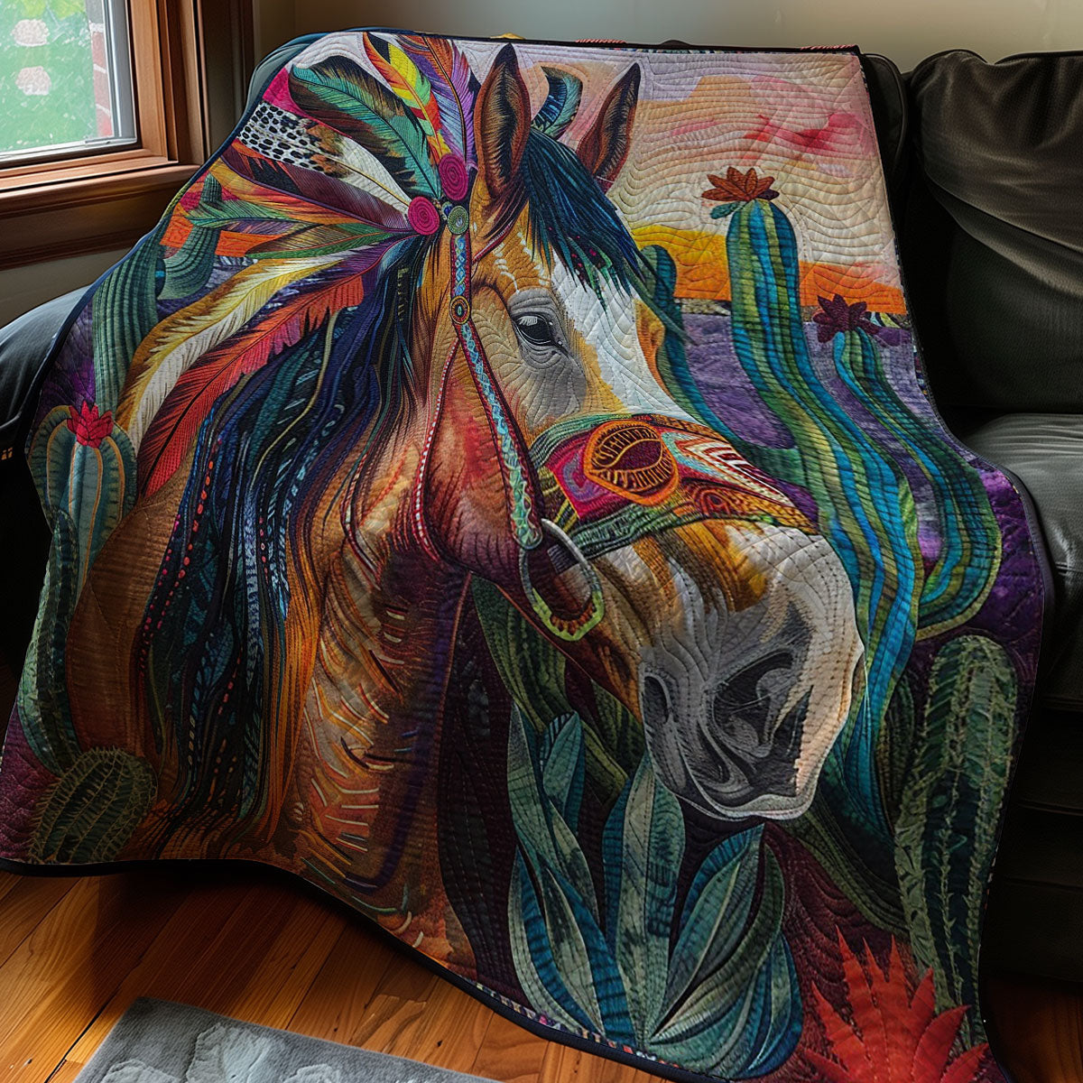 Horse With Cactus WM2607001CL Quilt