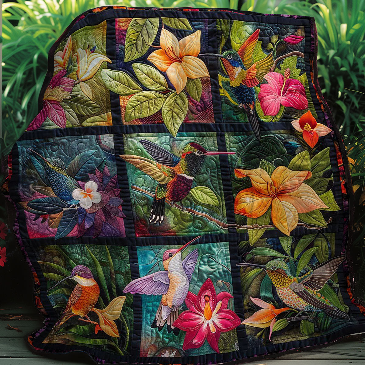 Hummingbirds Cartoon WM2707002CL Quilt