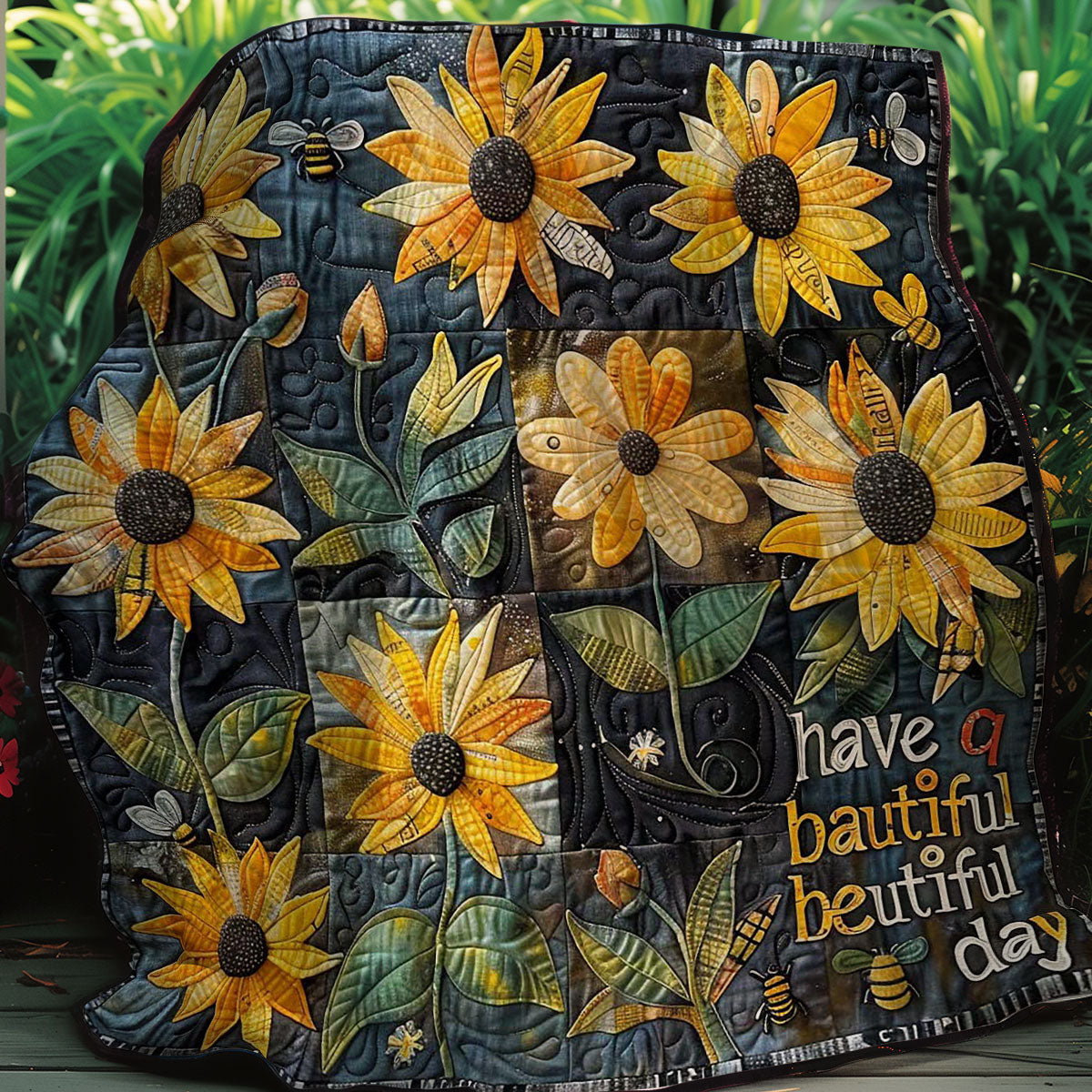 Nice Sunflowers WM2507001CL Quilt