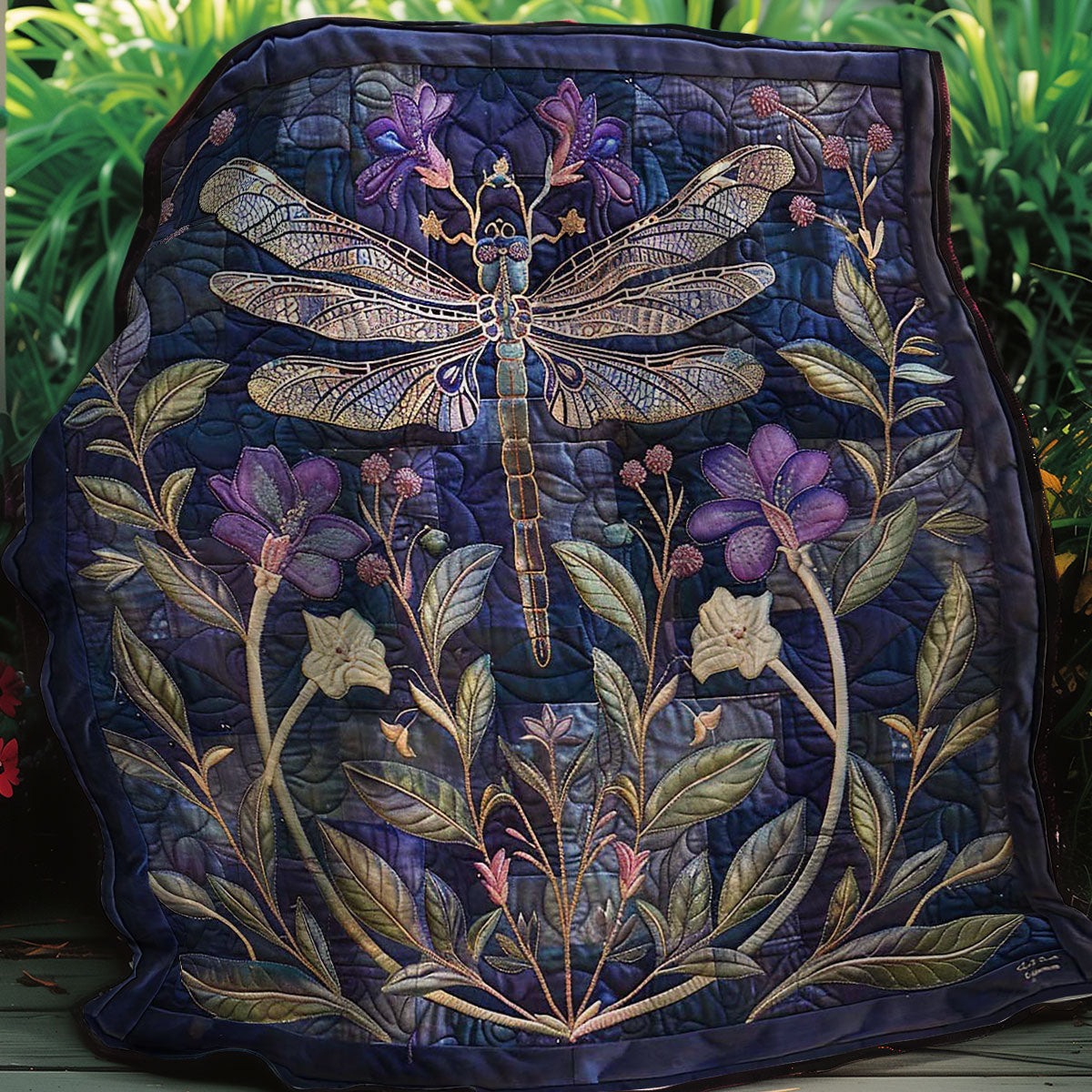 Purple Dragonfly WM2507001CL Quilt