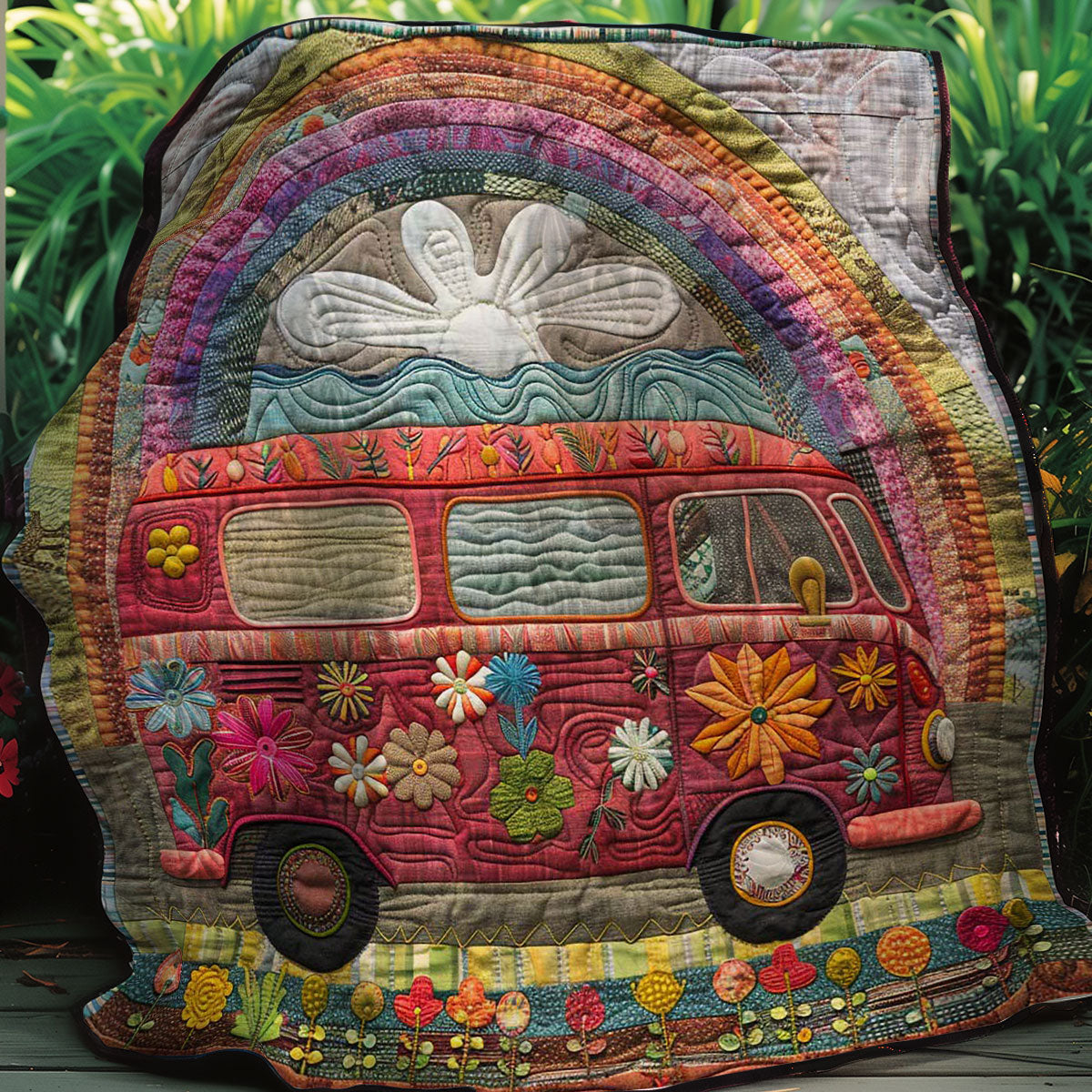 Rainbow Camper Van WM2707001CL Quilt