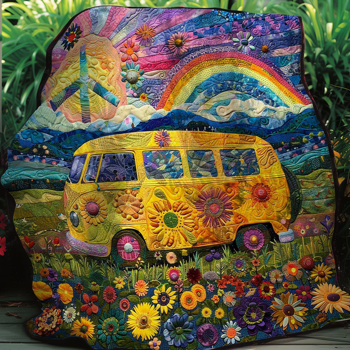 Rainbow Camper Van WM2707002CL Quilt