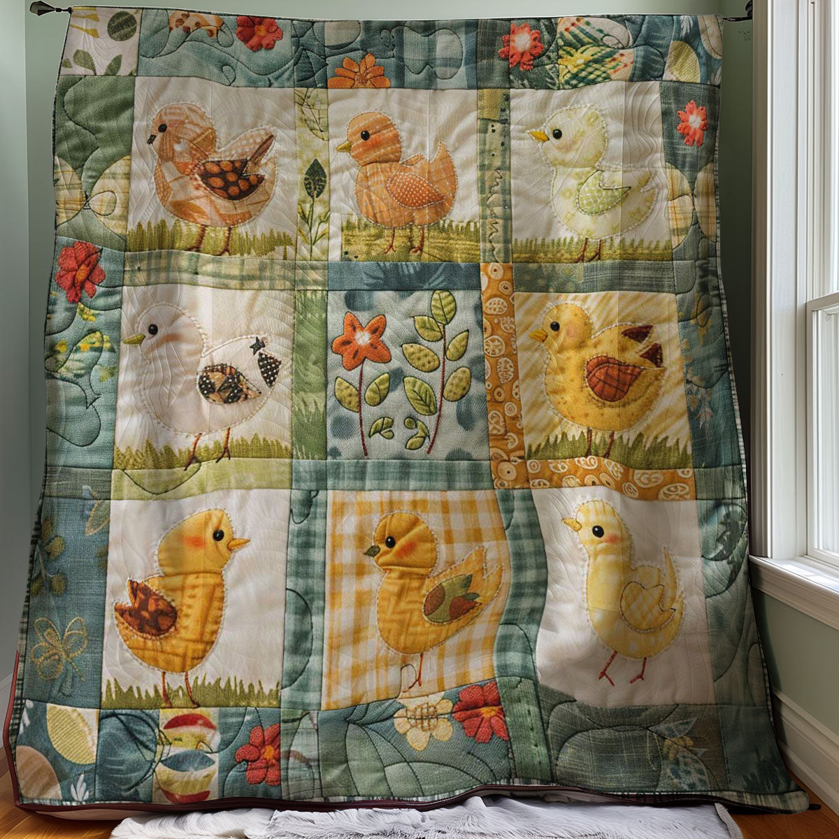 Cute Chicks Animal WP2907036CL Quilt