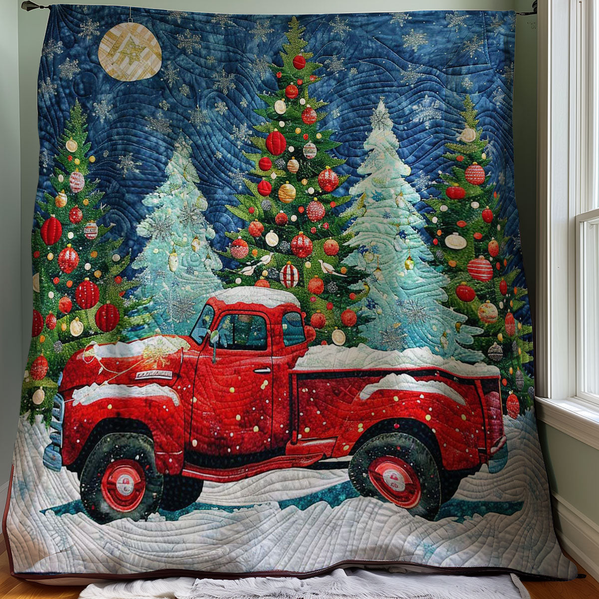 Christmas Red Truck WP2907042CL Quilt