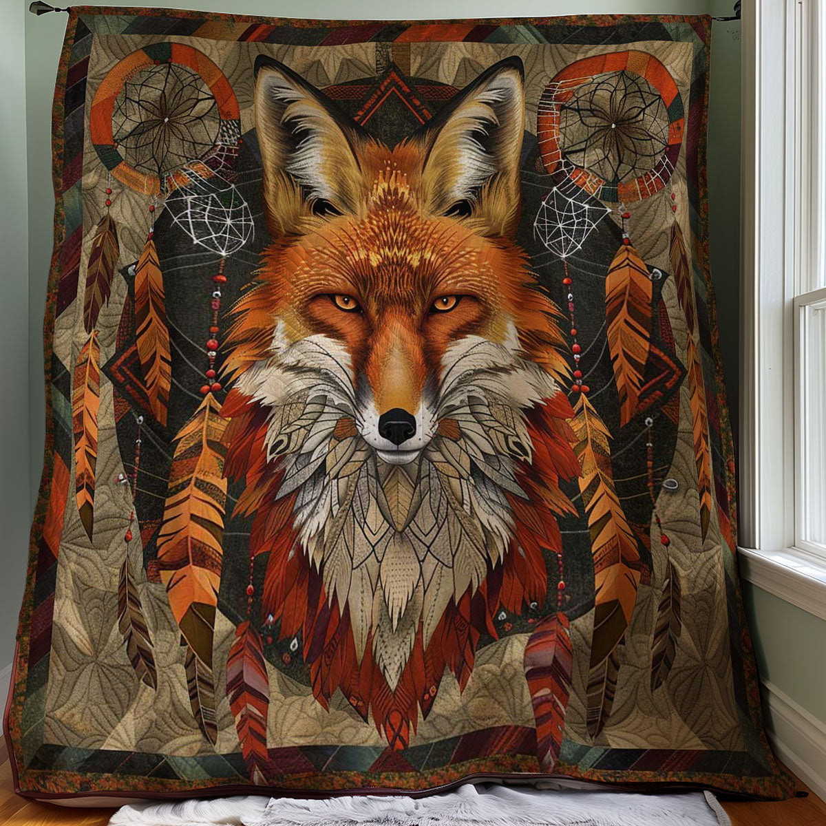 Dreamcatcher Fox Native America WP2907028CL Quilt