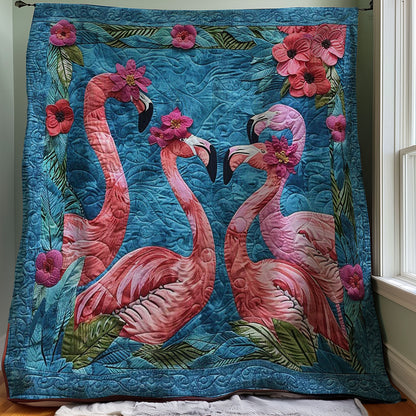 Flamingos Flower Lake WP29070126CL Quilt