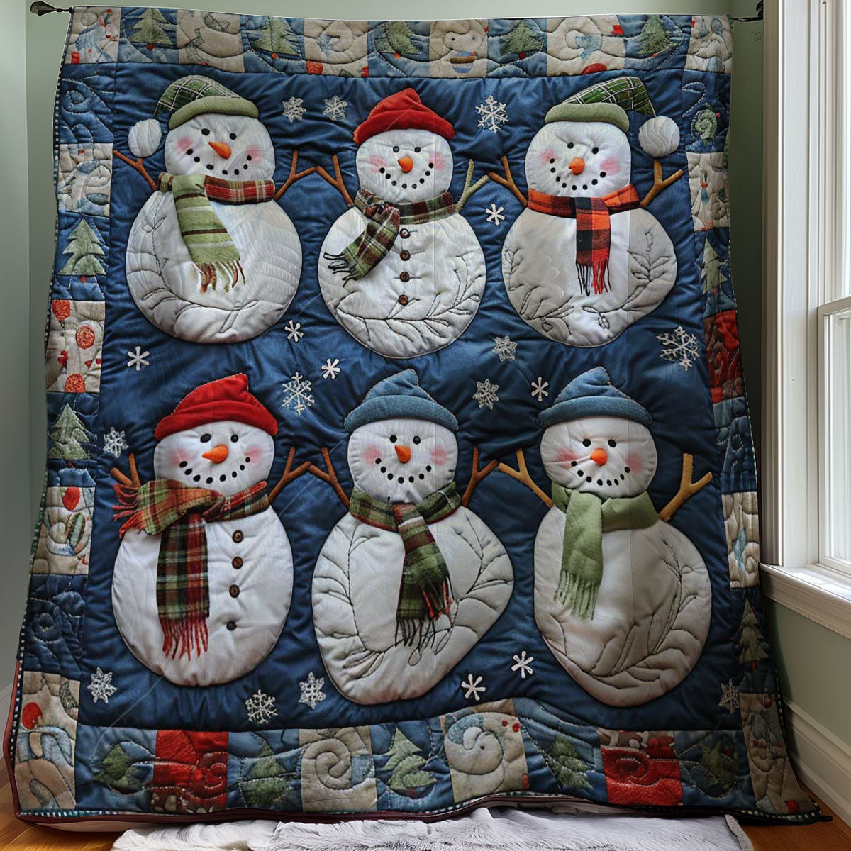 Funny Snowman Christmas WP2907038CL Quilt