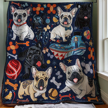 Playing French Bulldogs WP2907021CL Quilt