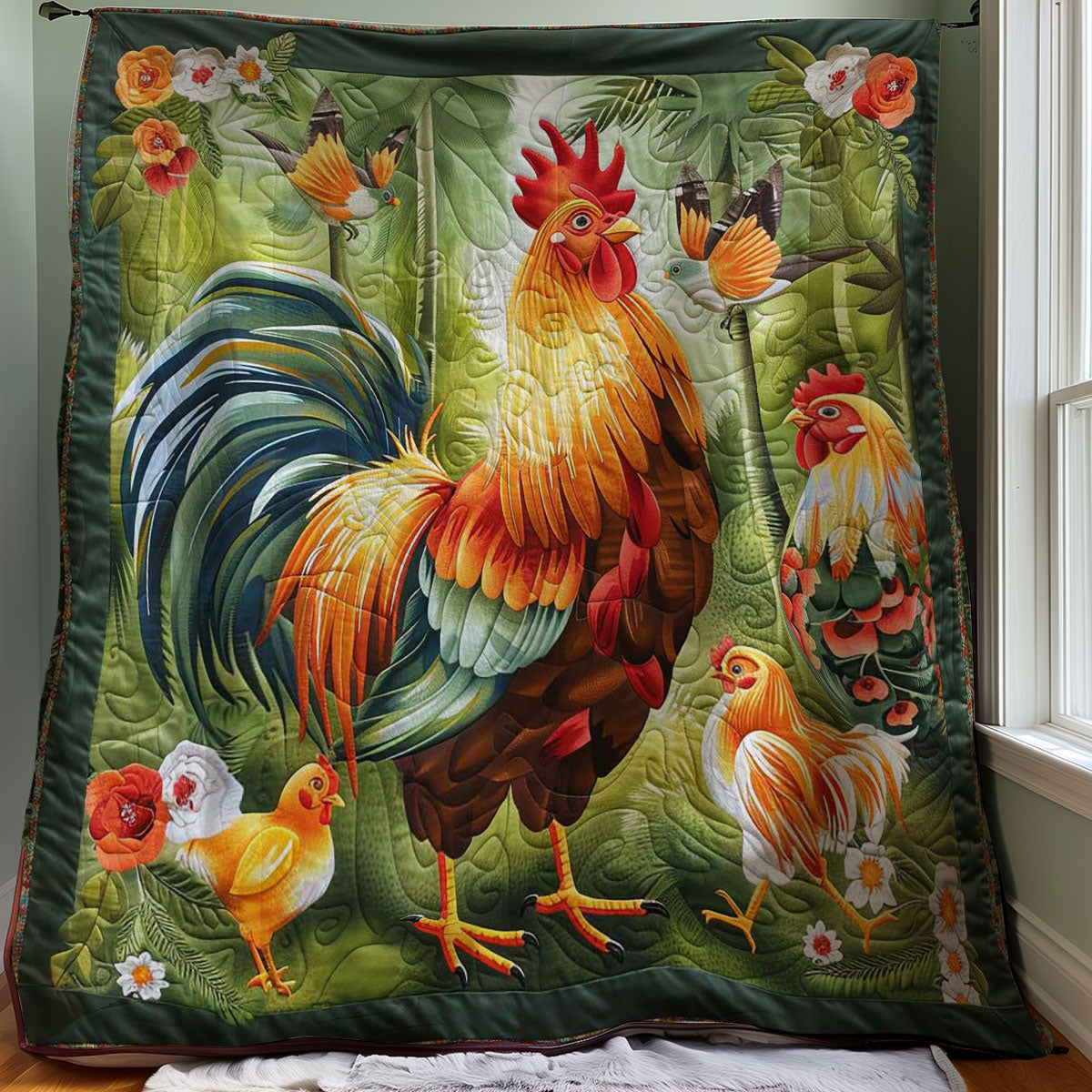 Rooster's Family Farm WP2907007CL Quilt