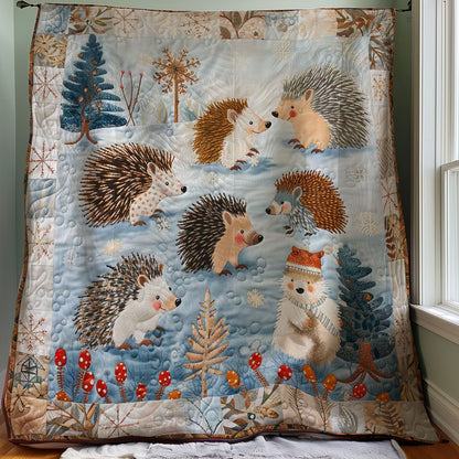 Small hedgehogs winter WP2907001CL Quilt