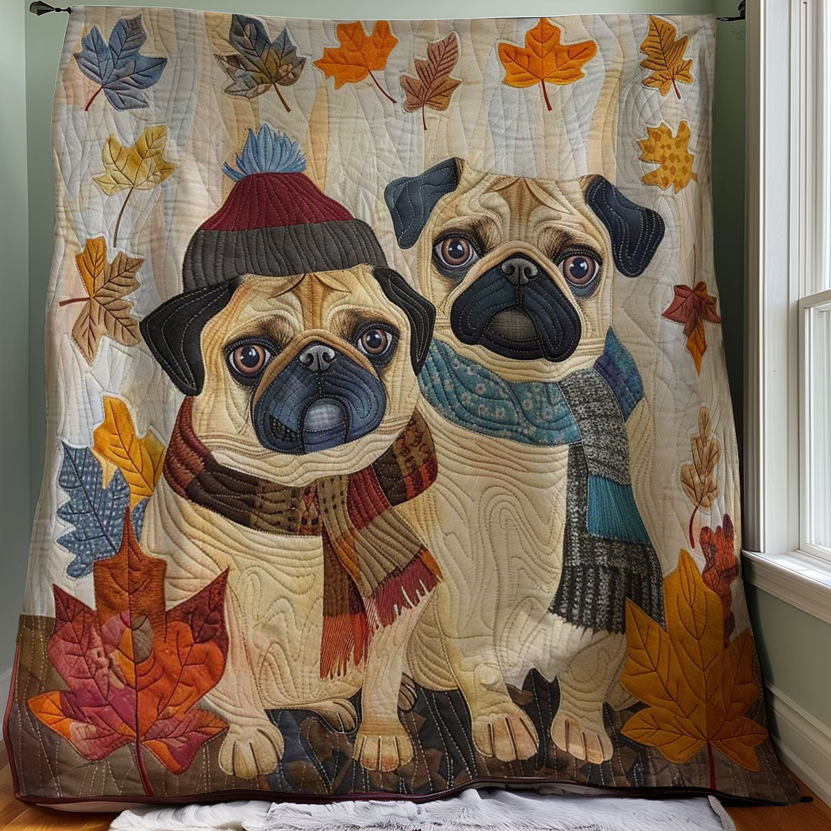 Autume French Bulldog Couple WP2907018CL Quilt