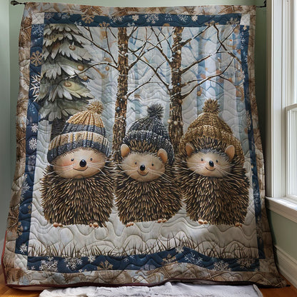 Triple Hedgehogs Wool WP2907014CL Quilt