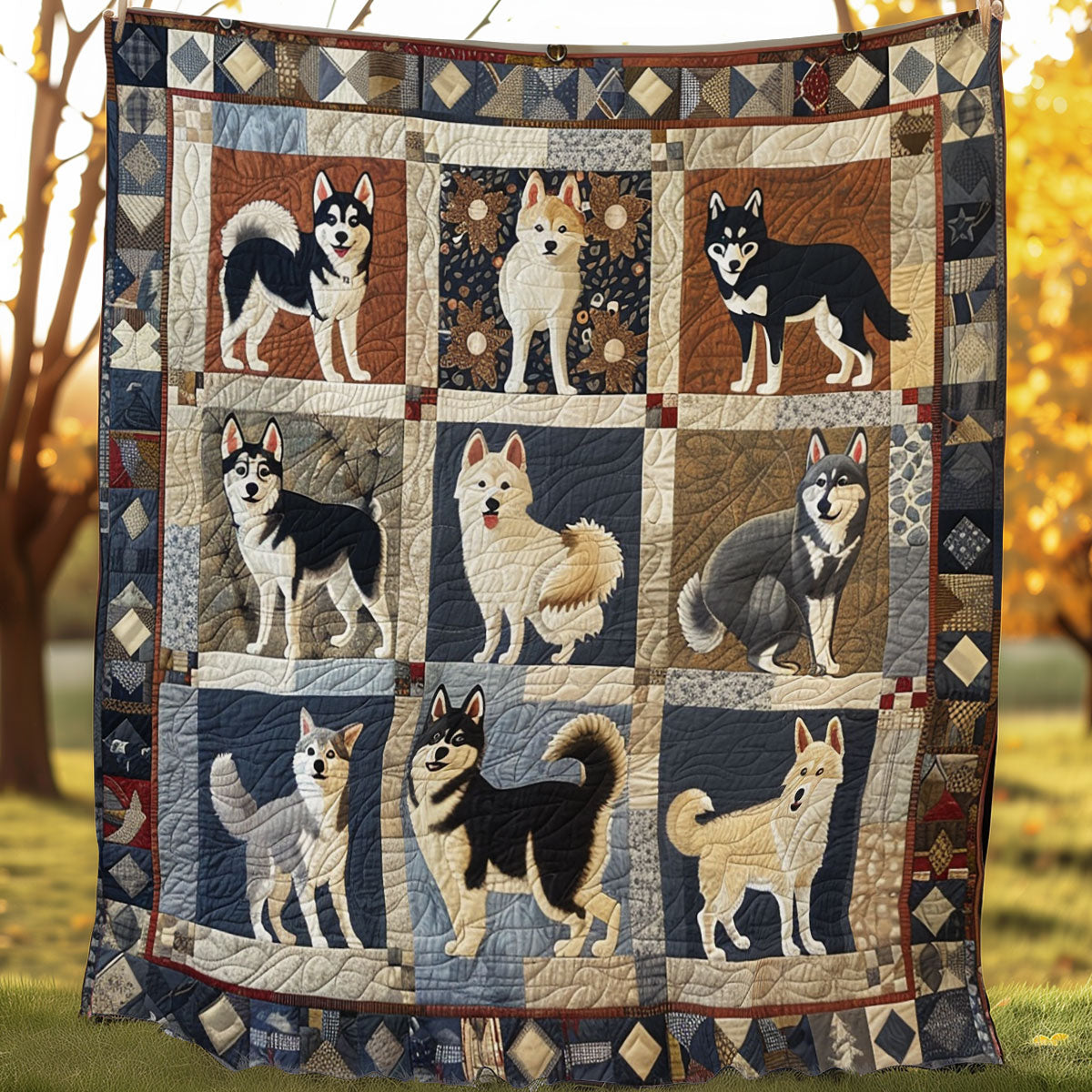 Adorable Husky SR0908025CL Quilt