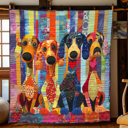 Affectionate Dachshund WN2208073CL Quilt