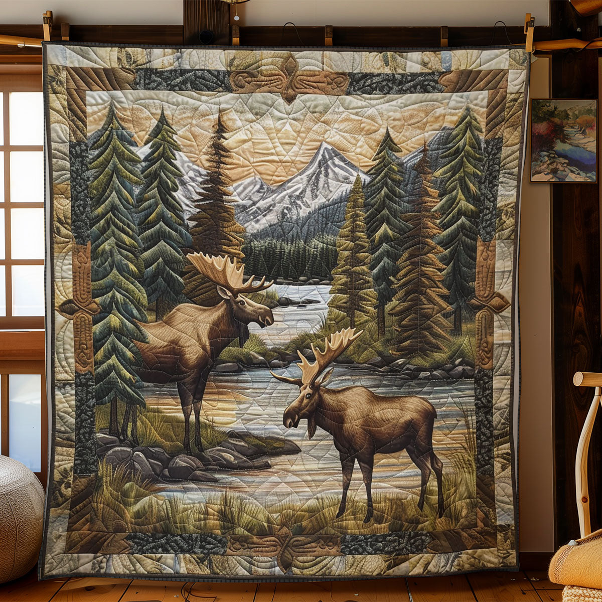 Alpine Moose Wilderness SR2208018CL Quilt