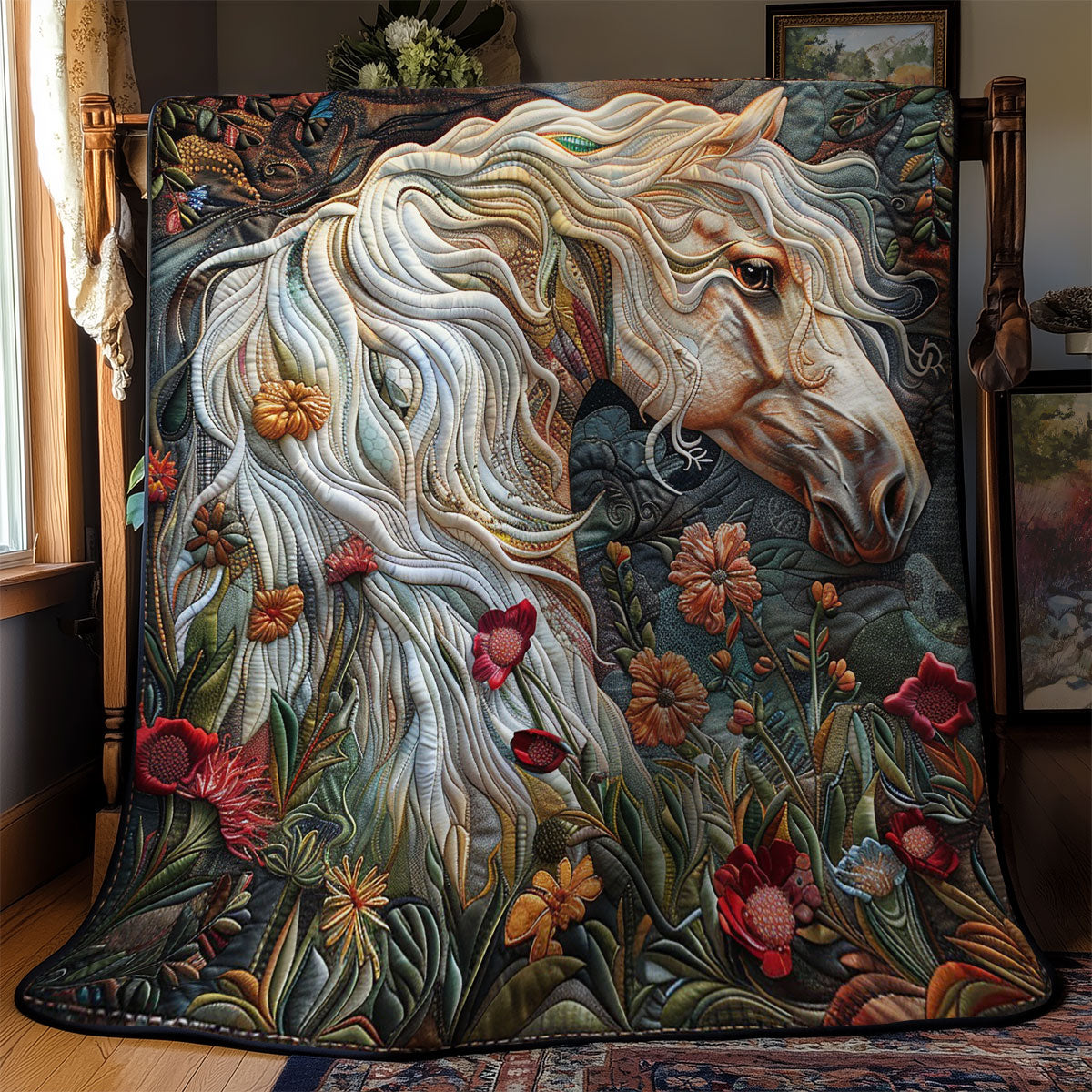 Artistic Flow Mane Horse WM3008020CL Quilt