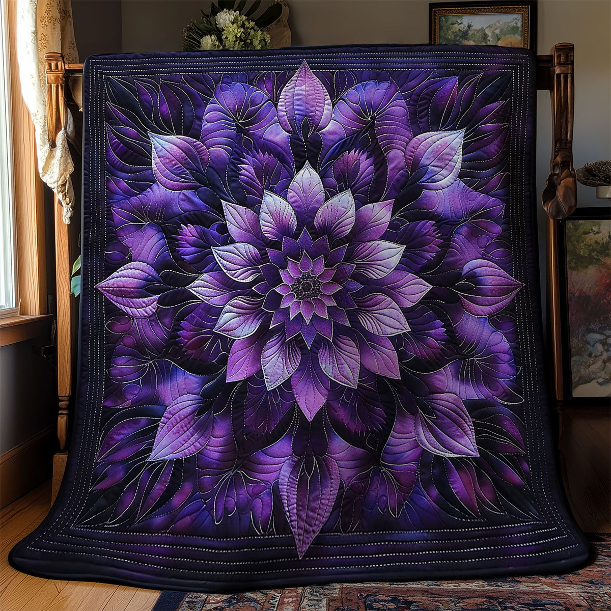 Artistic Imaginal Flower WM0509019CL Quilt