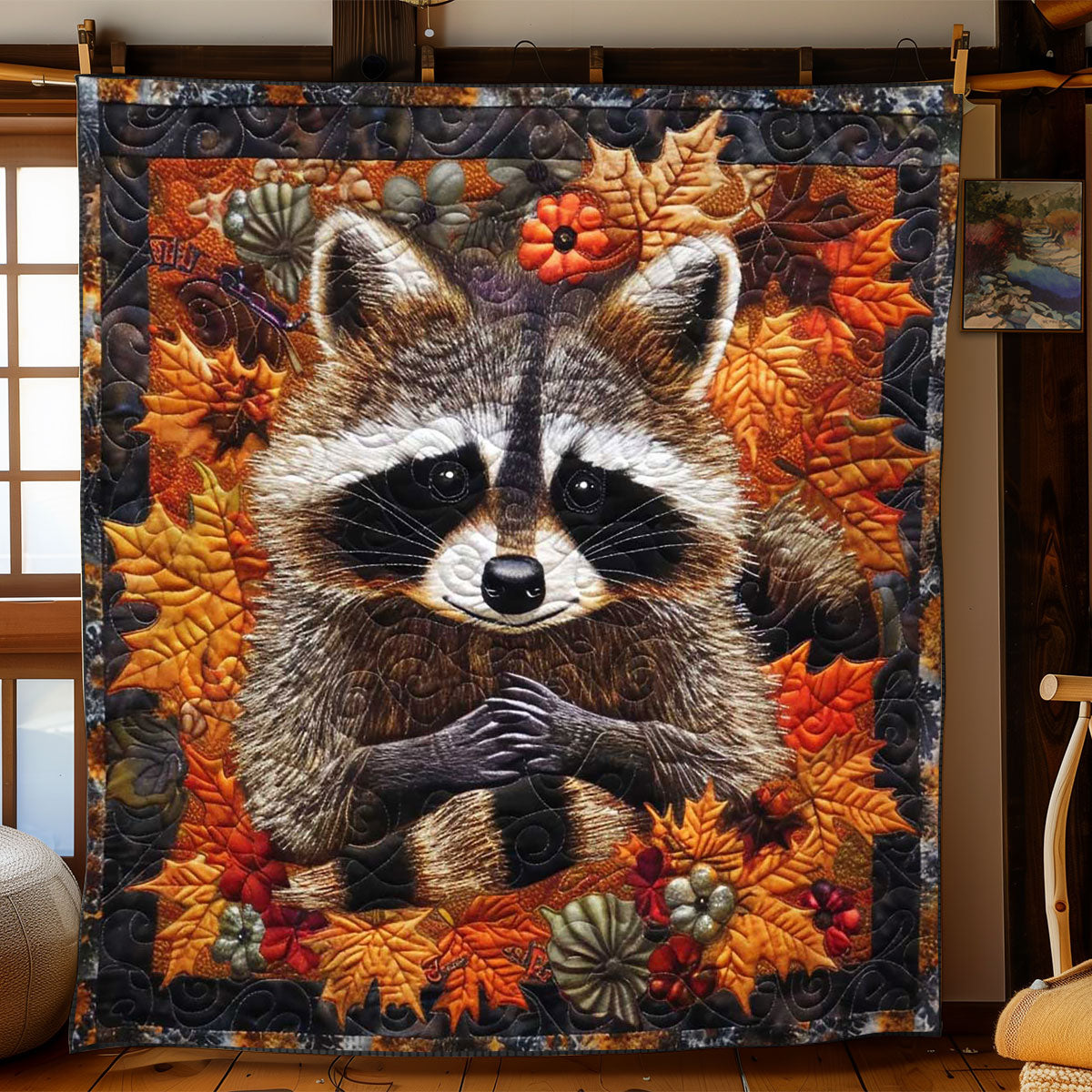 Autumn Magic Raccoon WN1508063CL Quilt