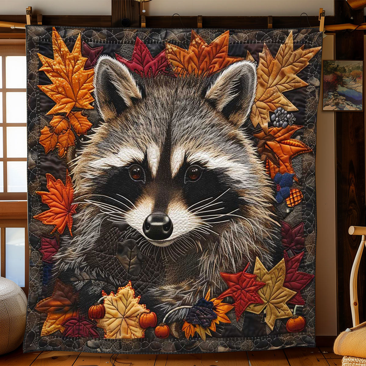 Autumn Raccoon WN1508053CL Quilt