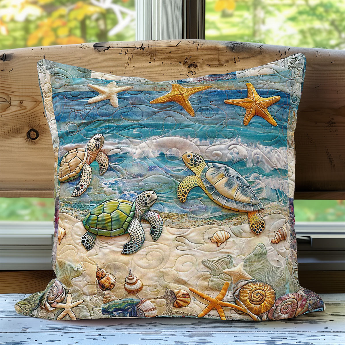 Beach Turtle Haven WN1408102CL Quilt Pillow Case