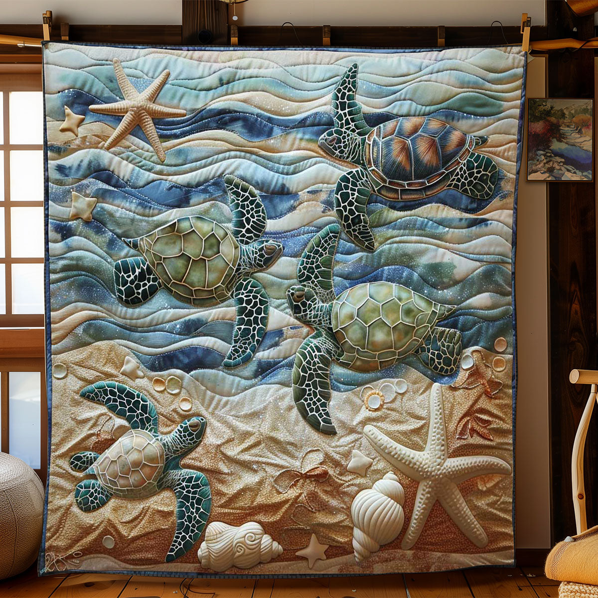 Beachside Turtle Refuge WN1408108CL Quilt