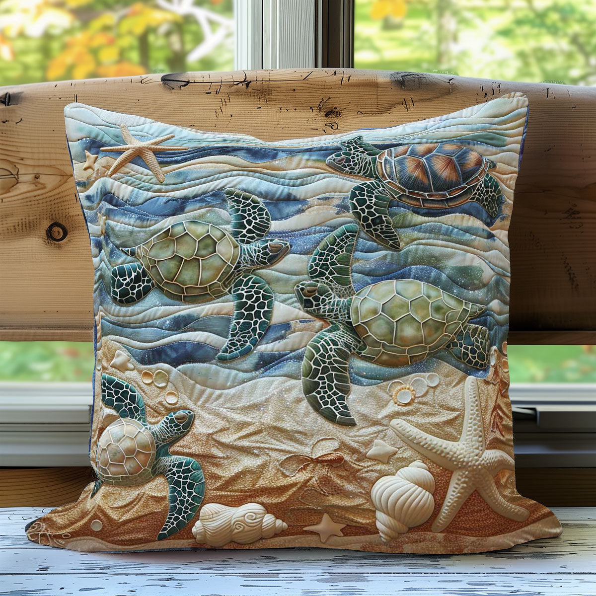 Beachside Turtle Refuge WN1408108CL Quilt Pillow Case