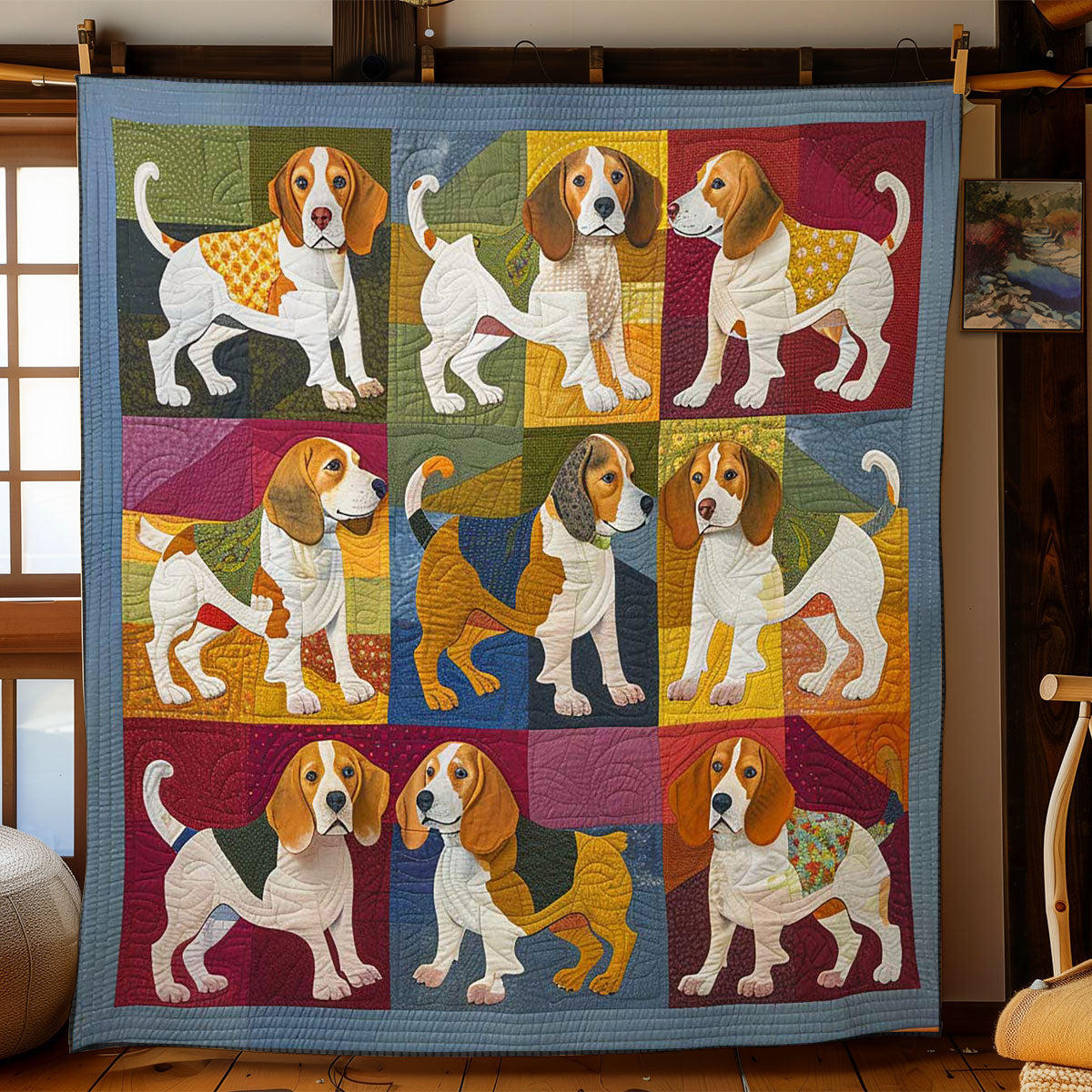 Beagle Funny WN2608098CL Quilt