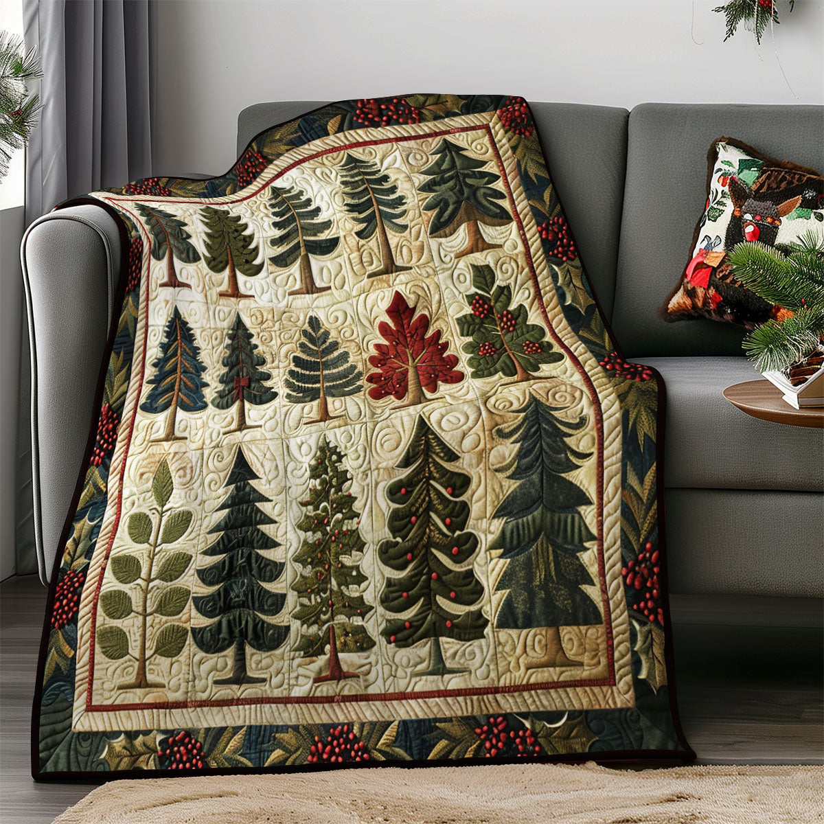 Beautiful Pine Tree SR2108030CL Quilt