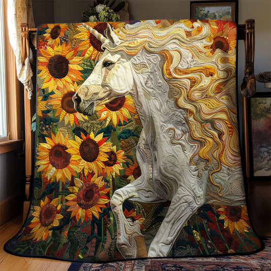 Beautiful White Horse WM0909002CL Quilt