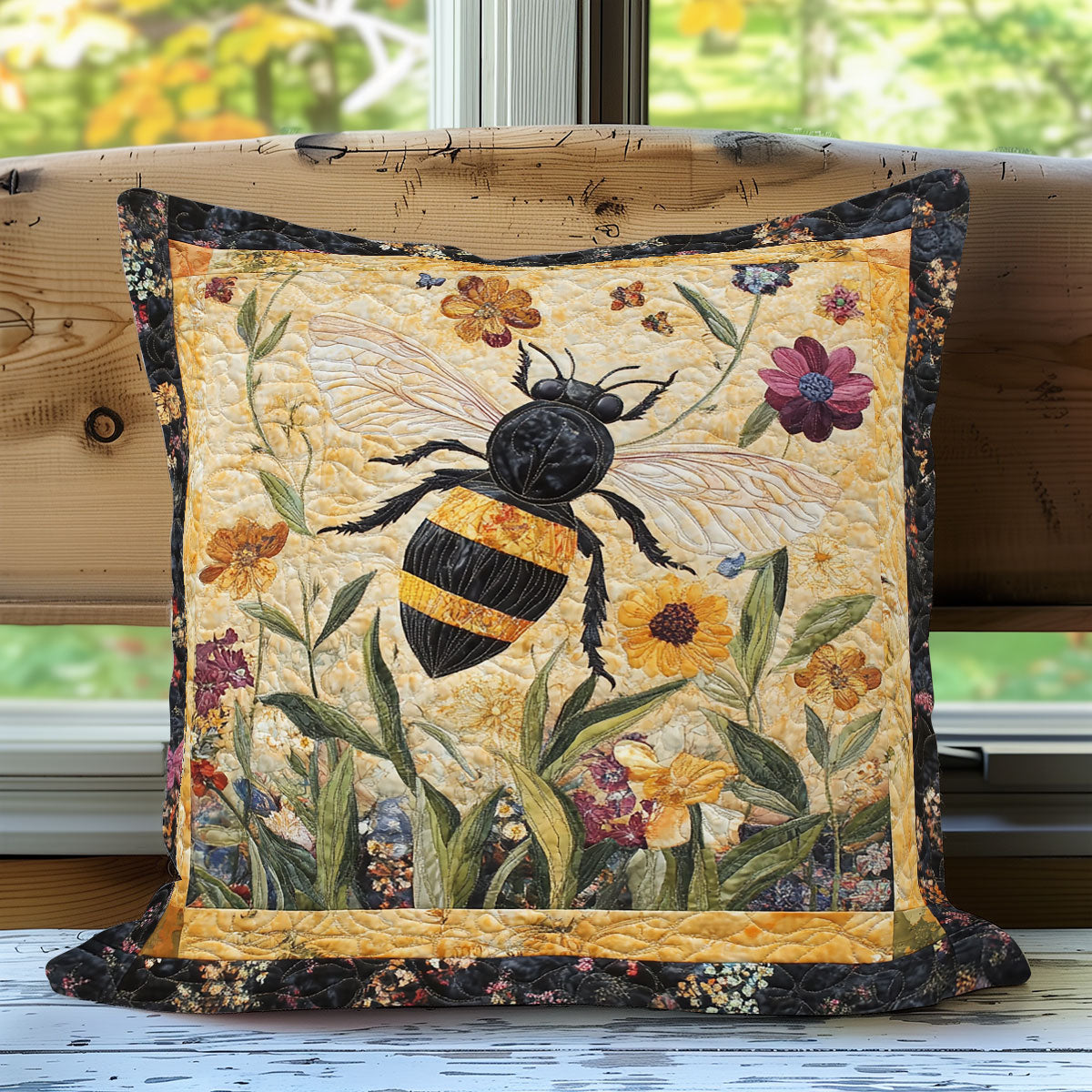 Bees And Flowers WN3107052CL Quilt Pillow Case