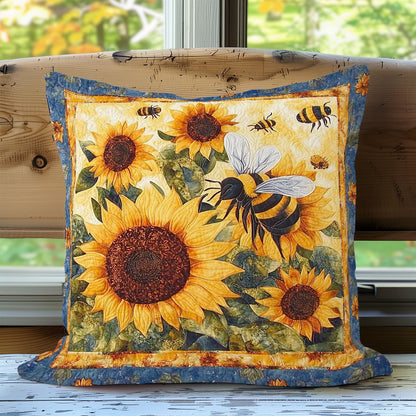 Bees And Sunflowers WN0208052CL Quilt Pillow Case