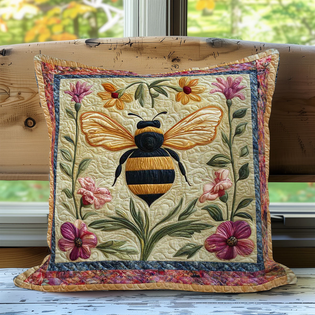 Bees and Blooms WN0208051CL Quilt Pillow Case