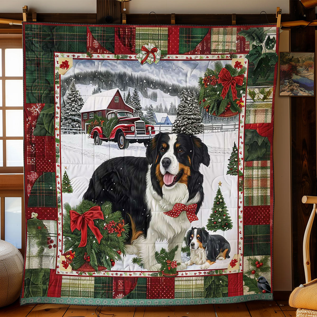 Bernese Christmas Lights WN3008024CL Quilt
