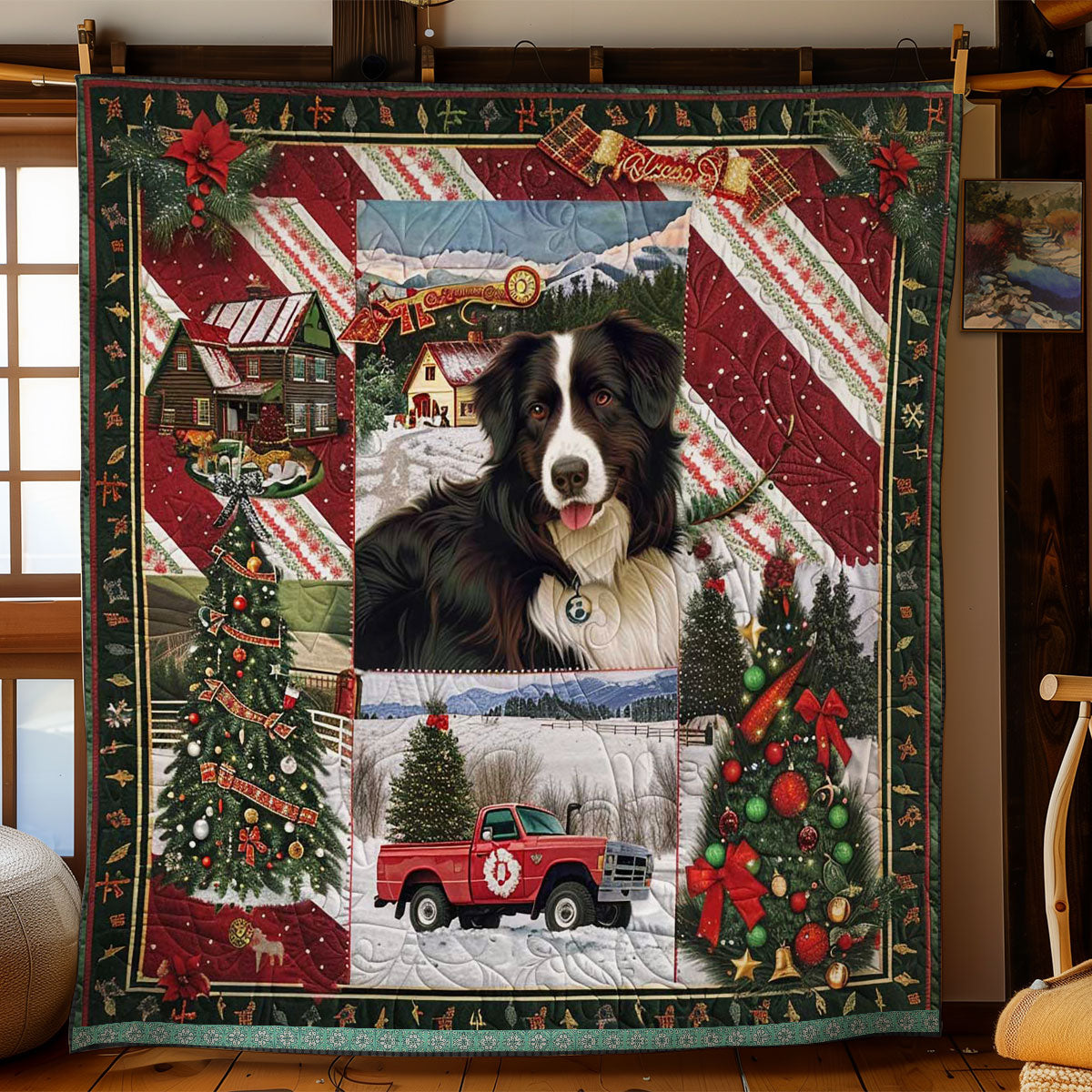 Bernese Mountain Cheer WN3008019CL Quilt