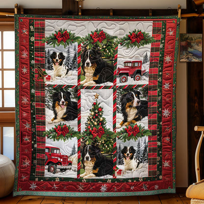 Bernese Mountain Christmas Adventure WN3008005CL Quilt