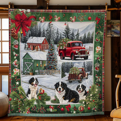 Bernese Mountain Christmas Spirit WN3008012CL Quilt