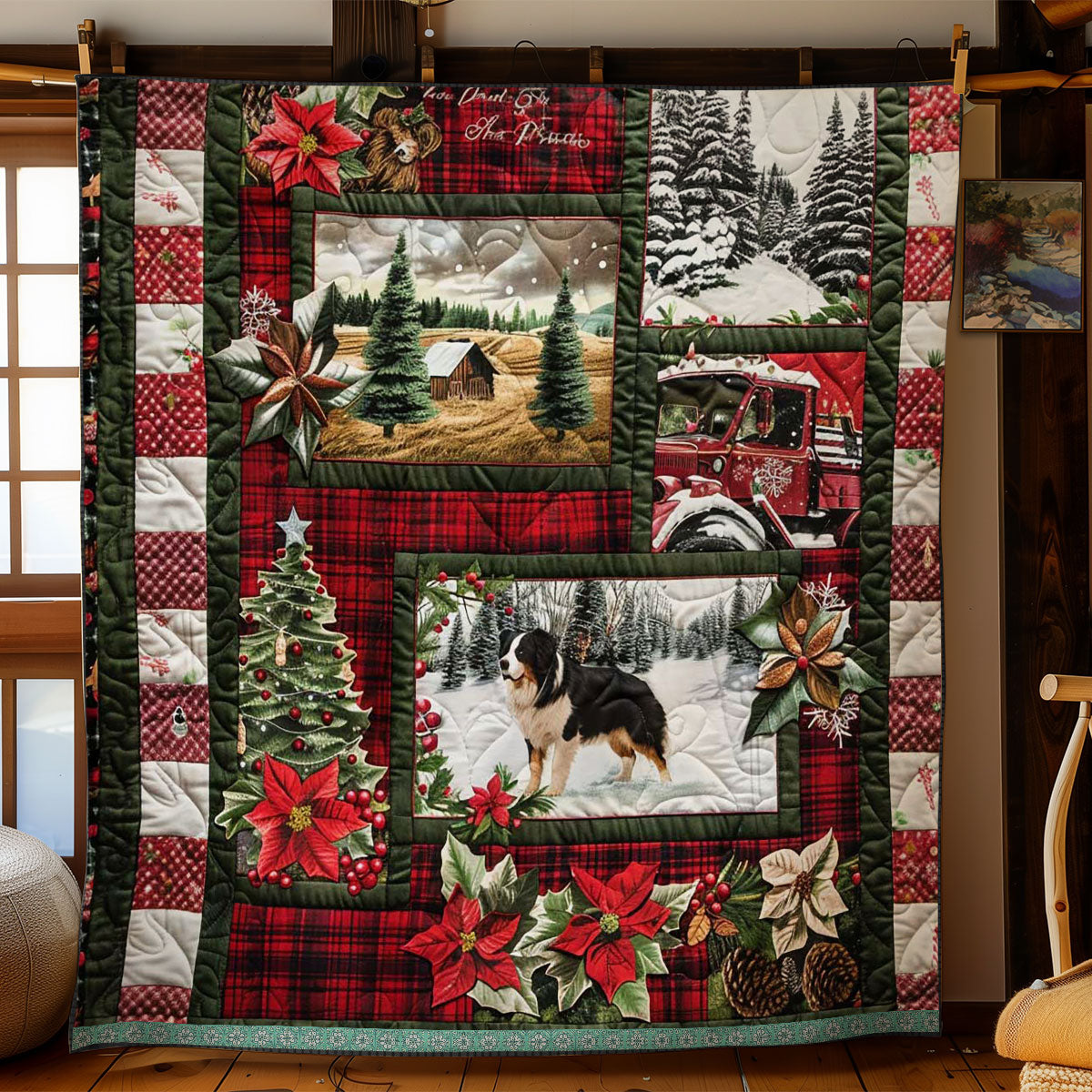 Bernese Mountain Sleigh Ride WN3008001CL Quilt