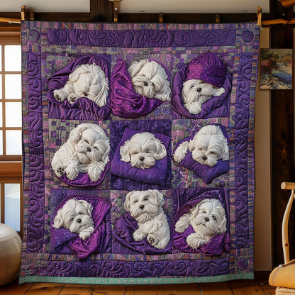 Bichon Frise Warm Slumber WN1209011CL Quilt