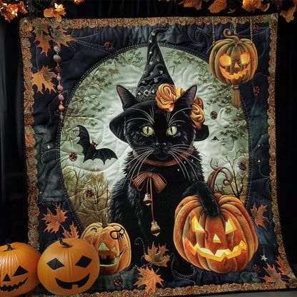 Black Cat's Pumpkin Spell WN1908103CL Quilt