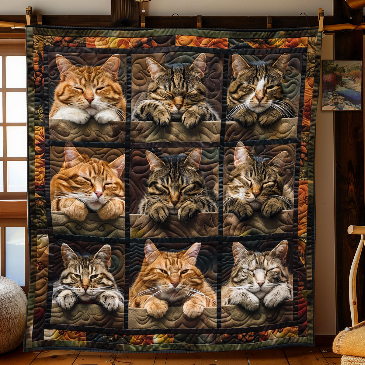 Blissful Cats WN2208021CL Quilt