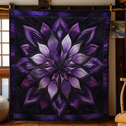 Blissful Purple Flower WN1508099CL Quilt