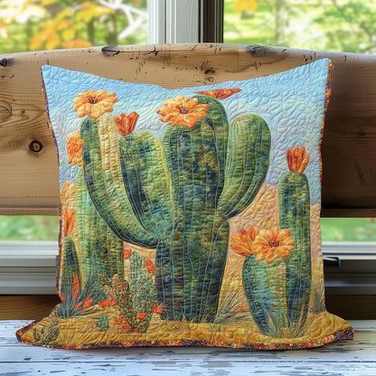 Blooming Cactus WN0308032CL Quilt Pillow Case