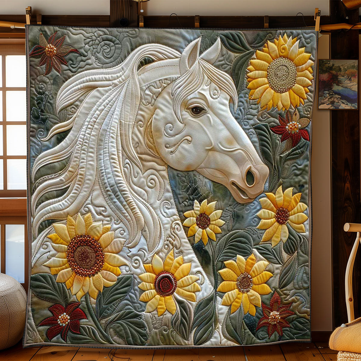 Blooming Horse WN2108081CL Quilt