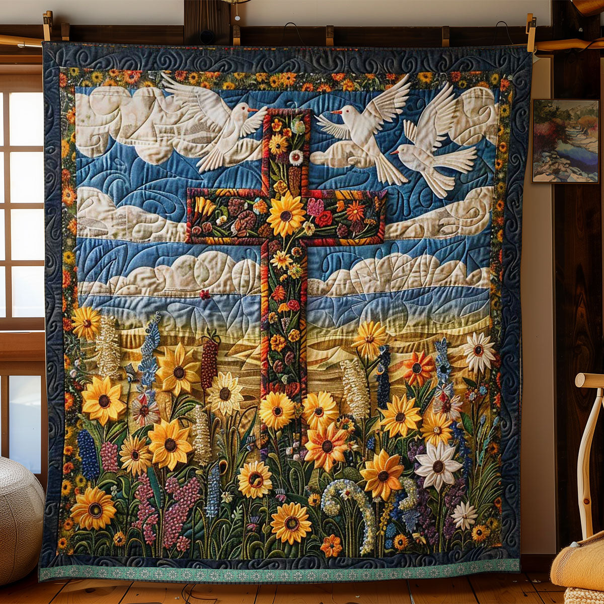 Blossom Cross WN0509012CL Quilt