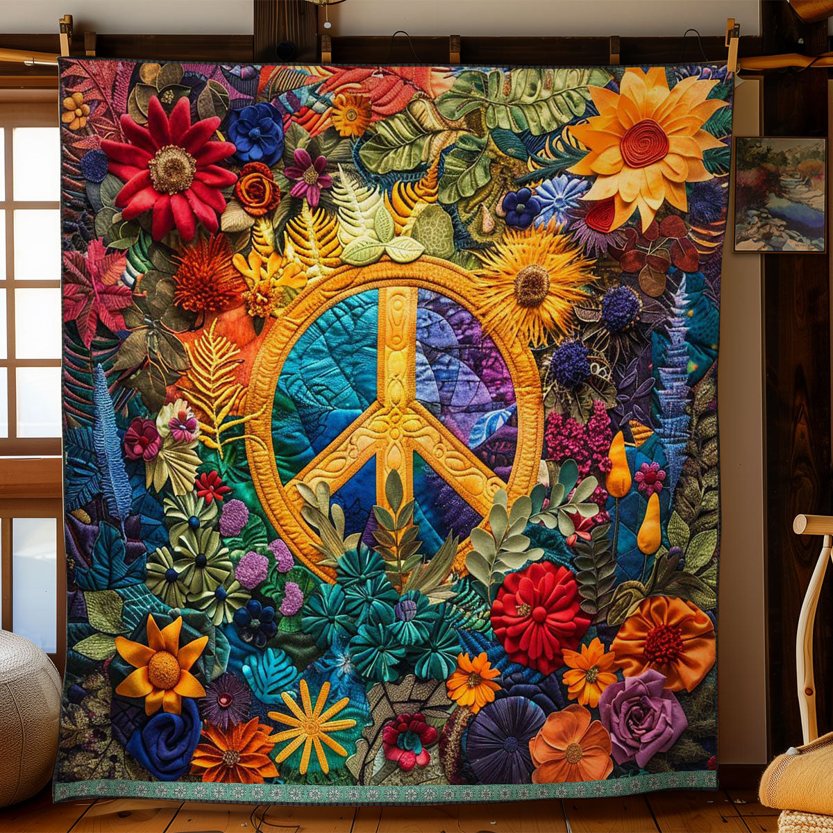 Blossoms Of Peace WN1609037CL Quilt