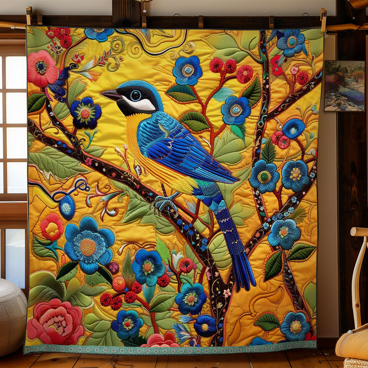 Bluebird Meadow WN0509027CL Quilt