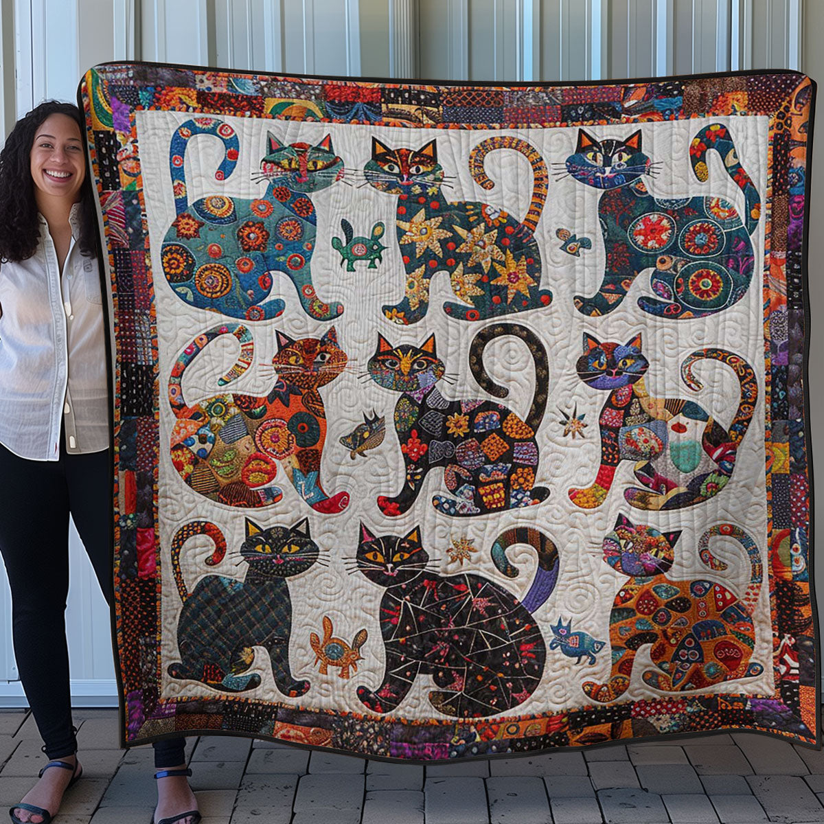 Brilliant Cats WN0908056CL Quilt