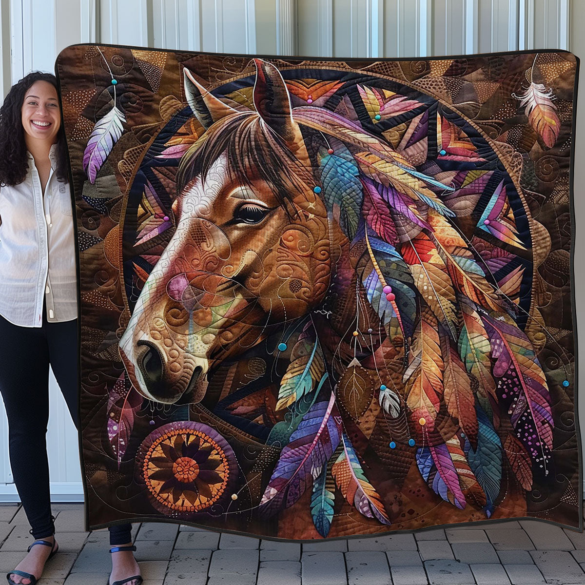 Brown Horse WM0808016CL Quilt