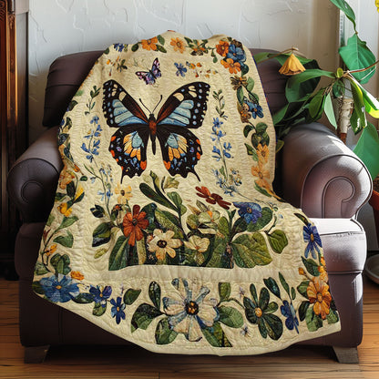 Butterfly And Flowers WN0508007CL Quilt