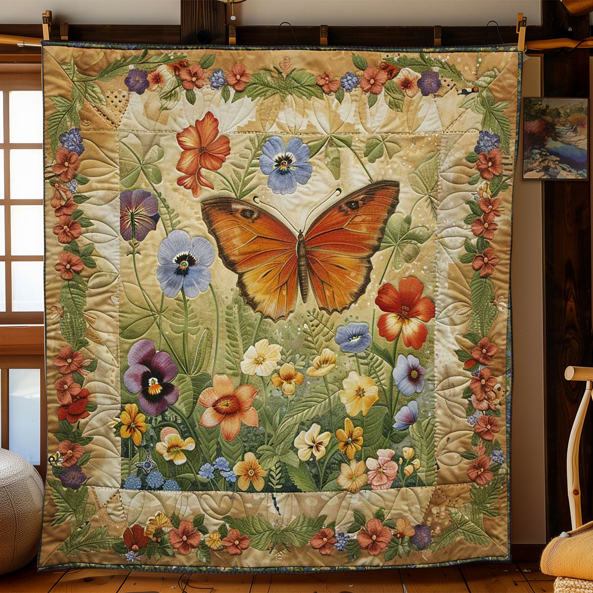 Butterfly Bloom WN2108088CL Quilt